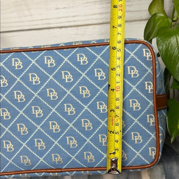 Dooney & Bourke Light Blue and Tan Shoulder Bag - Picture 4 of 11
